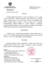 Decyzja Centralnej Komisji ds. Stopni i Tytułów [fot. Andrzej Romański]