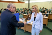 Nominacje-awanse profesorskie podczas Senatu UMK (27.02.2018) [fot. Andrzej Romański]