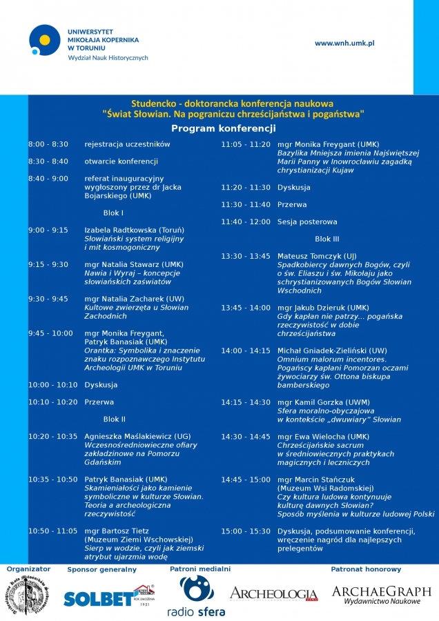 Program konferencji zdjęcie