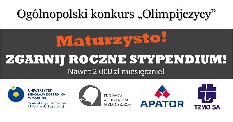 obrazek wiadomości: Konkurs "Olimpijczycy" dla kandydatów na studentów obrazek wiadomości: Konkurs "Olimpijczycy" dla kandydatów na studentów