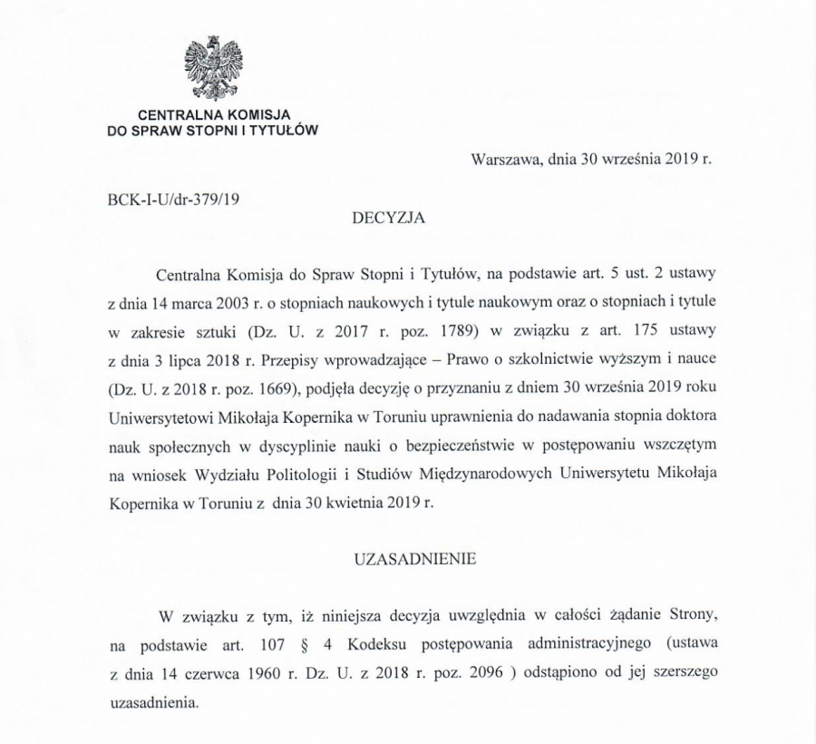 Sukces Wydziału zdjęcie
