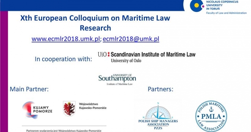 obrazek wiadomości: Xth European Colloquium on Maritime Law Research obrazek wiadomości: Xth European Colloquium on Maritime Law Research