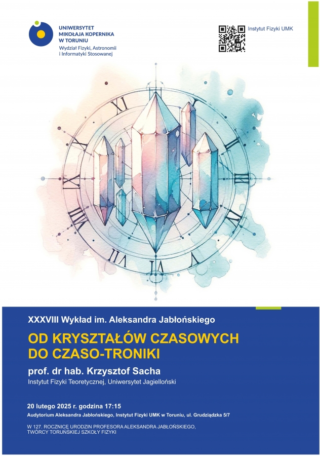 obrazek: Plakat informujący o wykładzie im. Aleksandra Jabłońskiego