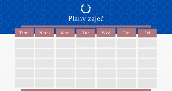Plan na semestr letni zdjęcie