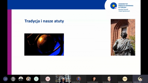 Drzwi otwarte Wydziału Filozofii i Nauk Społecznych UMK, 26.05.2021 r. - prezentacja Instytutu Filozofii UMK zdjęcie