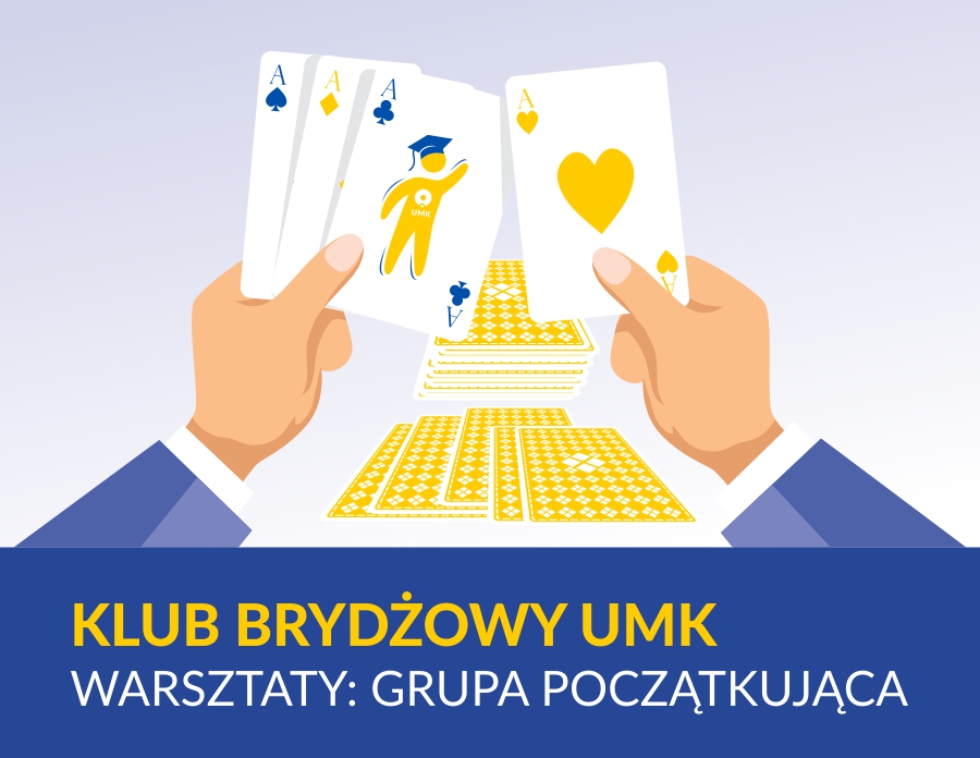 na grafice znajdują się ręce trzymające karty do gry