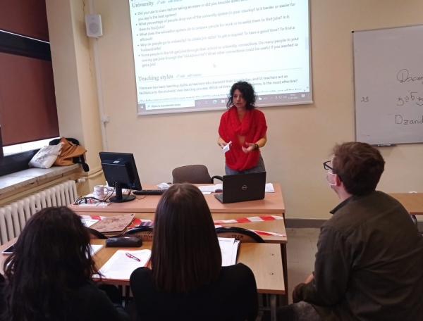 A visit from our partner university in Georgia: Ilia State University in Tbilisi Zdjęcie ilustracyjne