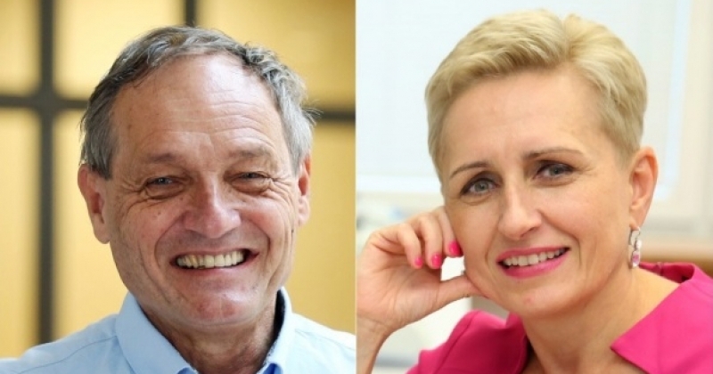 Nowi profesorowie: prof. dr hab. Jerzy P. Łukaszewicz i prof. dr hab. Iwona Łakomska fot.Andrzej Romański Zdjęcie ilustracyjne