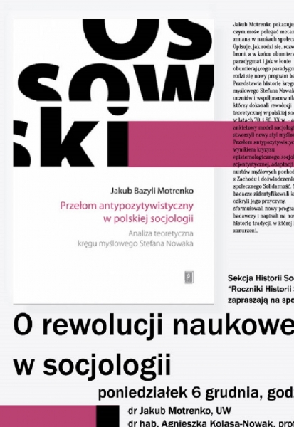 O rewolucji naukowej w socjologii - spotkanie sekcji PTS