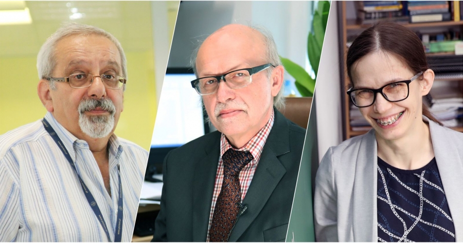 Prof. dr hab. Bogusław Buszewski, prof. dr hab. Mariusz Lemańczyk i dr hab. Joanna Kułaga-Przymus, prof. UMK fot.fot. Andrzej Romański Kolaż złożony z trzech zdjęć przedstawiających: prof. dr. hab. Bogusława Buszewskiego, prof. dr. hab. Mariusza Lemańczyka i dr hab. Joannę Kułagę-Przymus, prof. UMK