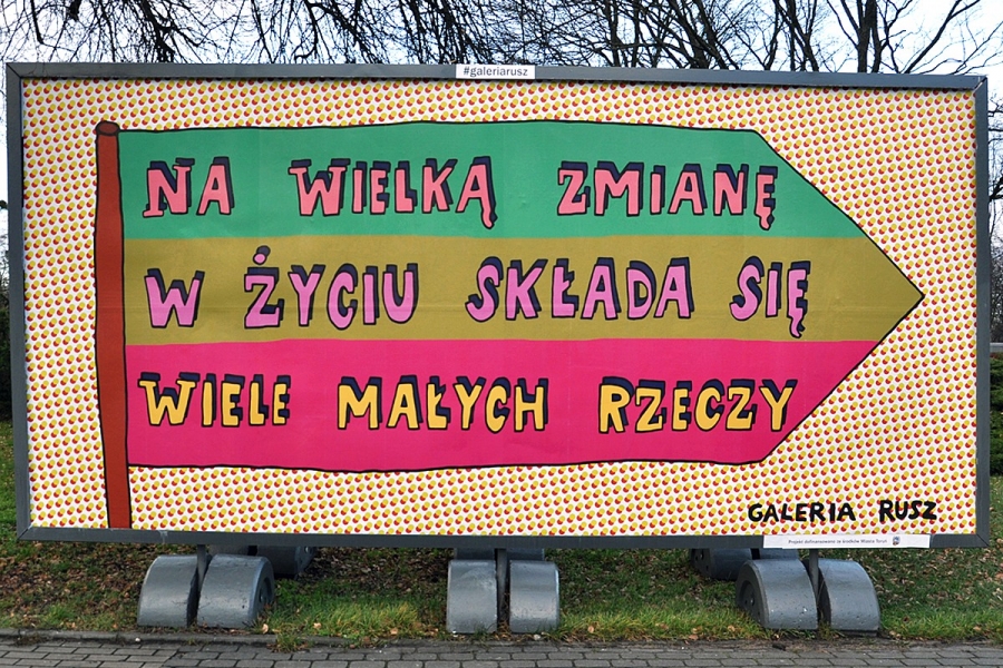 Galeria Rusz, bilbord Plakat Galerii Rusz