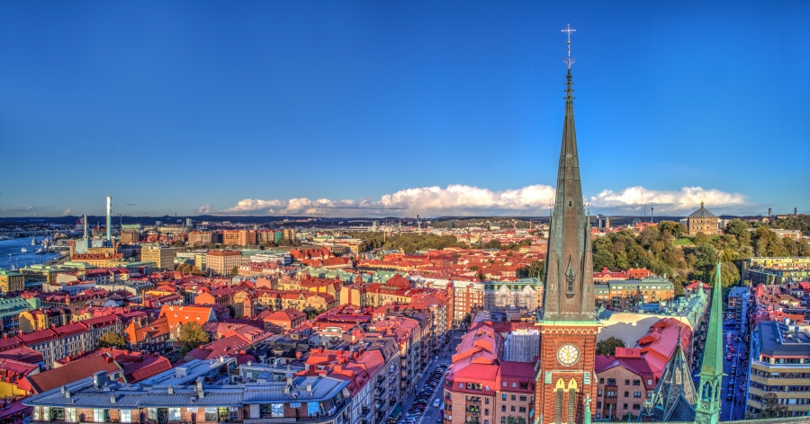 miasto Göteborg z lotu ptaka