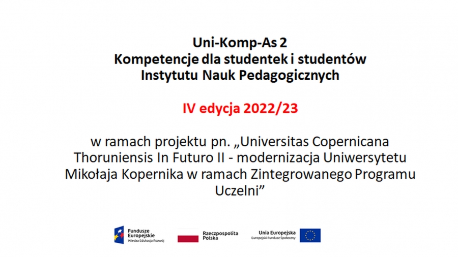 Zaproszenie do udziału w projekcie Uni-Komp-As 2 zdjęcie