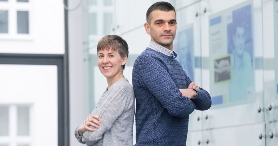 Prof. Katharina Boguslawski and Prof. Piotr Wcisło from the Faculty of Physics, Astronomy and Informatics photo:Andrzej Romański Zdjęcie ilustracyjne