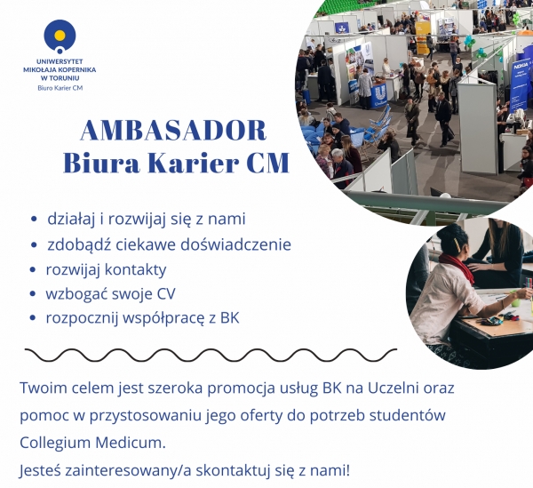 Zostań ambasadorem Biura Karier CM