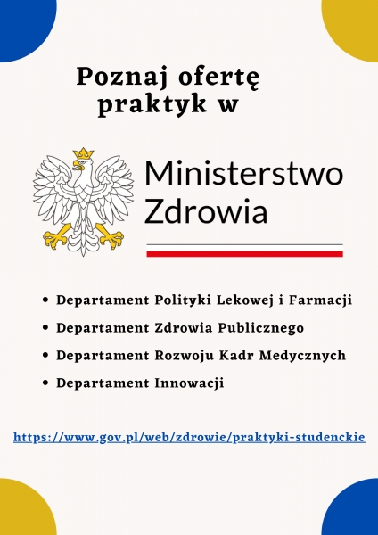 oferta praktyk w Ministerstwie Zdrowia
