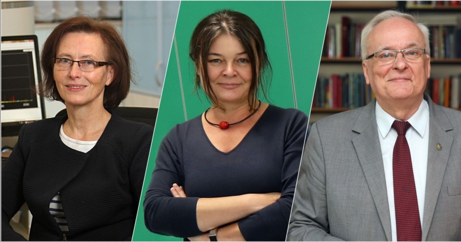 Prof. Alicja Chruścińska, prof. Małgorzata Jefimow i prof. Zbigniew Karpus fot.fot. Andrzej Romański Portrety trojga nowo nominowanych profesorów