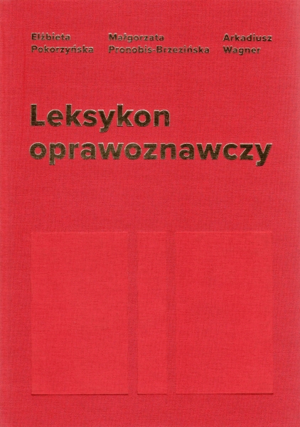 Leksykon oprawoznawczy współautorstwa prof. Wagnera