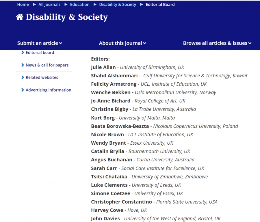 Disability & Society zdjęcie