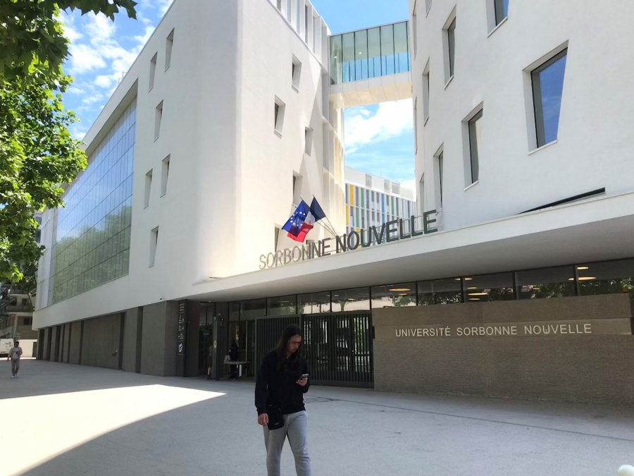 The modern Sorbonne-Nouvelle building 