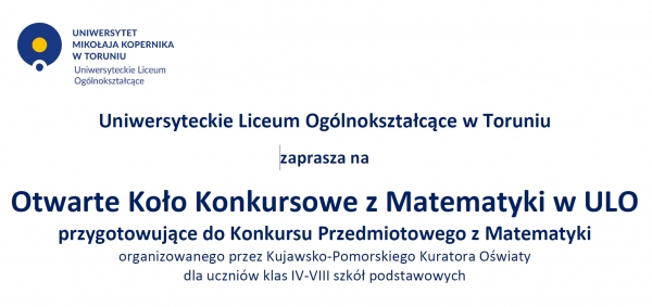 Otwarte Koło Konkursowe z Matematyki w ULO