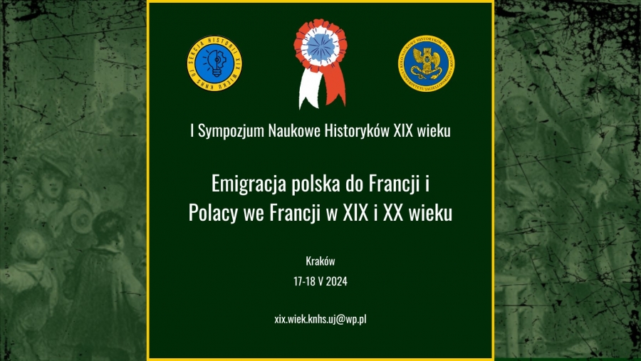 Napis: I Sympozjum Naukowe Historyków XIX wieku
