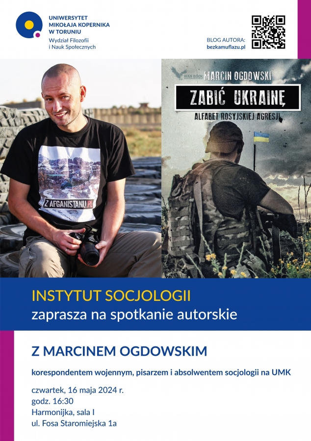 plakat ze zdjęciem Marcina Ogdowskiego na froncie