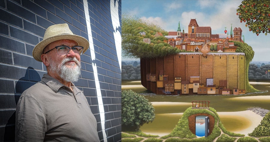 Jacek Yerka is an artist with an unfettered imagination and a distinctive style, recognisable all over the world. photo:Andrzej Romański Zdjęcie ilustracyjne