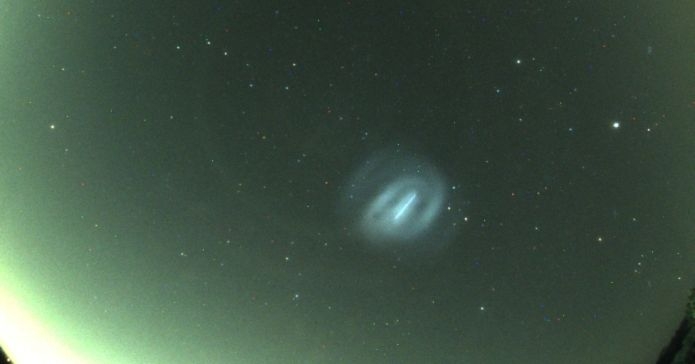 The appearance of the mysterious object, forming the shape of a blue spiral trail was also recorded by cameras from the ALPS station in Piwnice photo:Institute of Astronomy Zdjęcie ilustracyjne