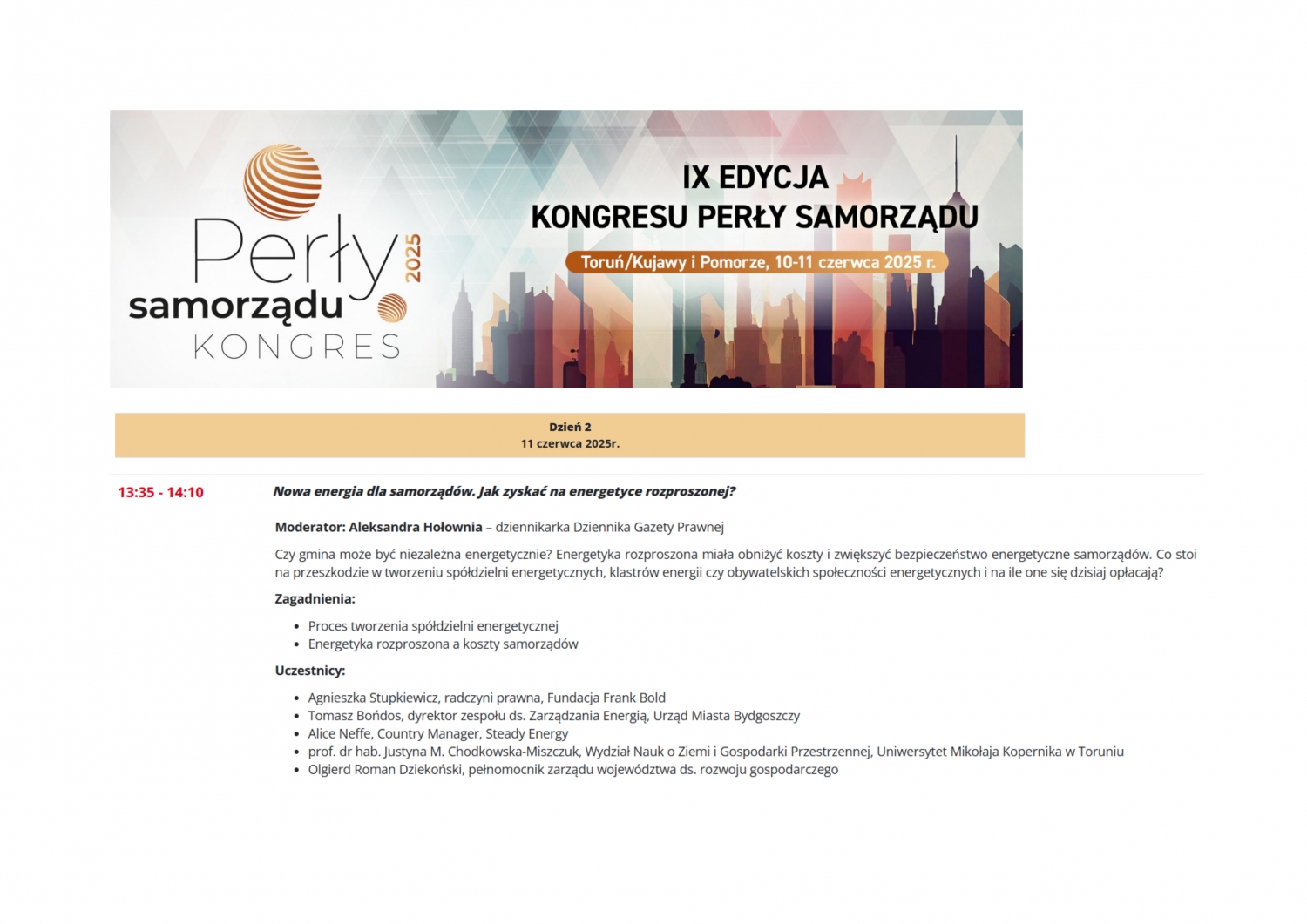 Uczestnictwo w Kongresie Perły Samorządu Zdjęcie ilustracyjne