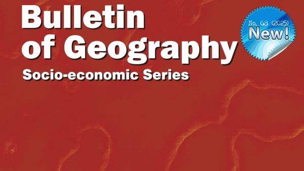 Nowy numer Bulletin of Geography. Socio-economic Series Zdjęcie ilustracyjne