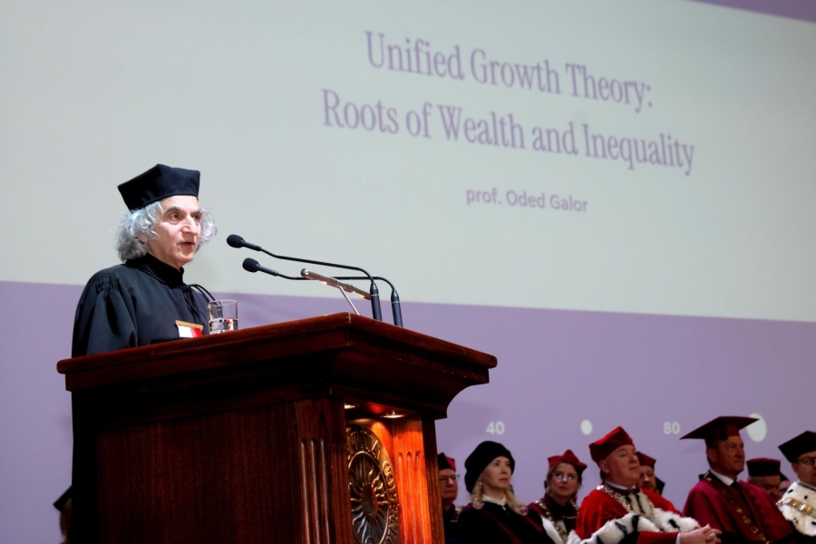 Wystąpienie prof. Odeda Galora, doktora honoris causa UMK, uświetniło obchody Święta Uniwersytetu i jubileuszu 80-lecia uczelni w lutym 2025 roku. fot.Andrzej Romański Zdjęcie ilustracyjne