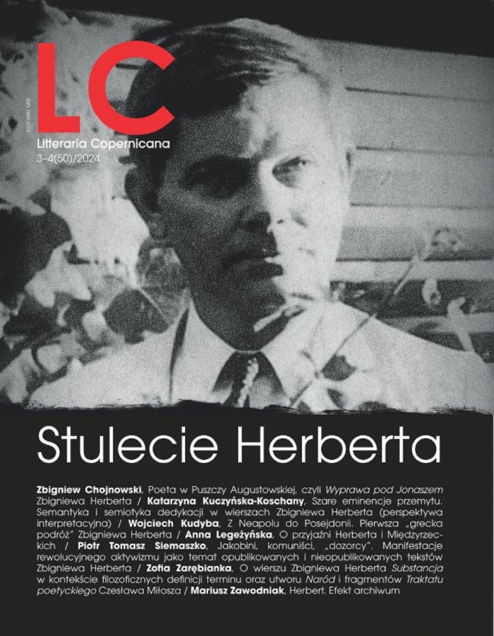 Okładka czasopisma ?Litteraria Copernicana?