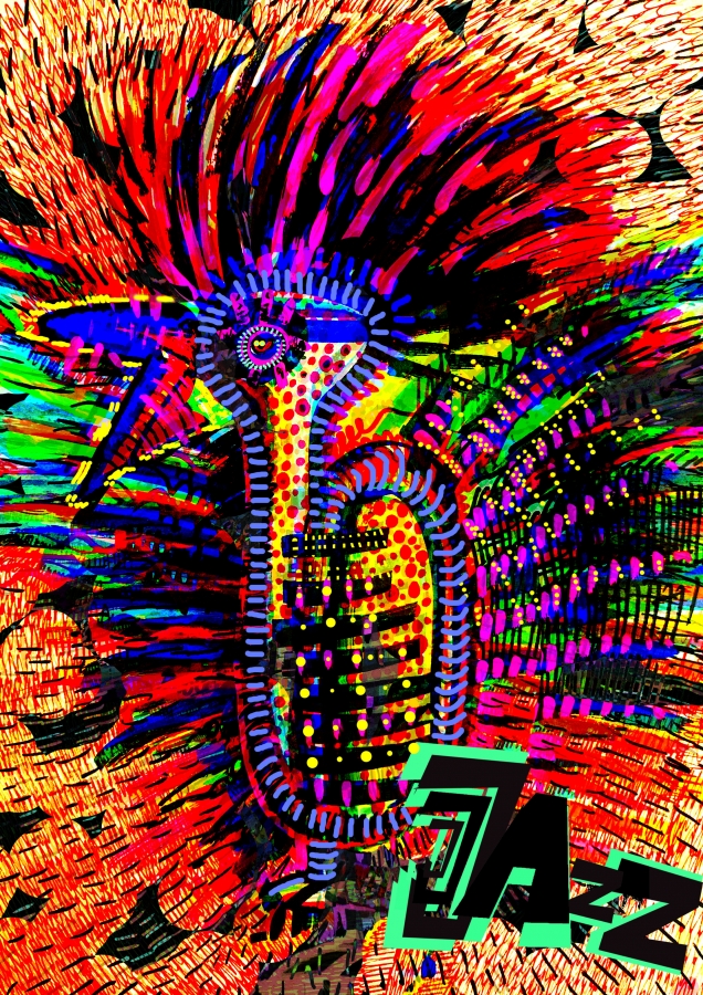 Plakat pt. "JAZZ" Piotra Florianowicza Zdjęcie ilustracyjne