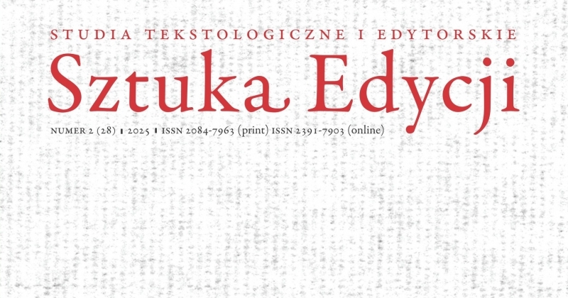 Okładka numer ?Sztuki Edycji? (2/2025)
