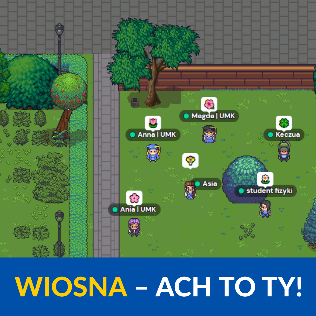 Uniwersytet Mikołaja Kopernika w Toruniu. Grafika w stylu pixel art. Kliknij, aby powiększyć.