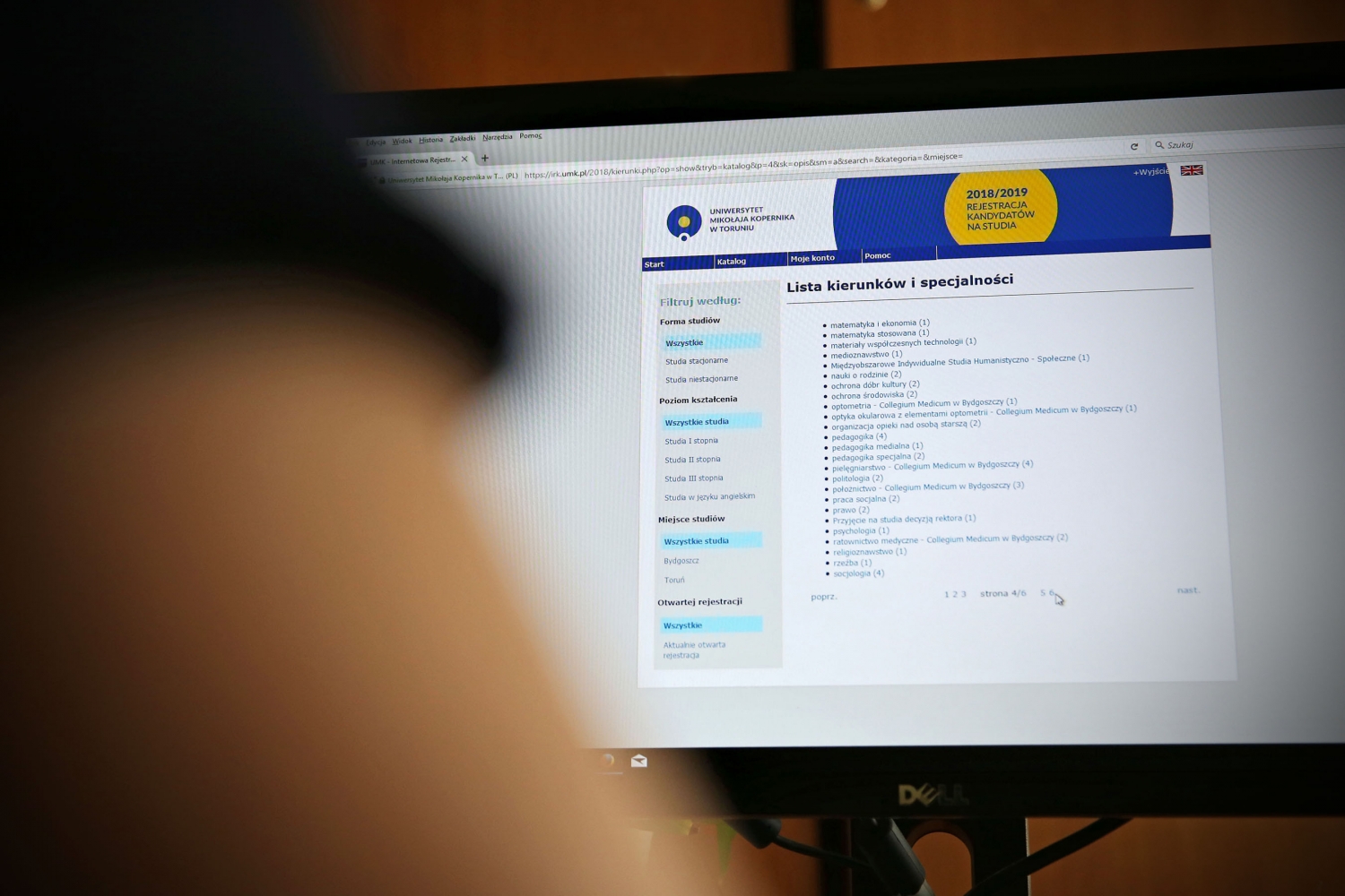 Strona internetowa dla studentów