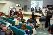 Obiad prezydencko-rektorski na Toruńskim Festiwalu Smaków (1.04.2017, Centrum Targowe  [fot. Andrzej Romański]