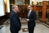 Nominacje i pożegnania - uroczystość w Collegium Maximum UMK (28.09.2017) [fot. Andrzej Romański]