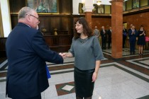 Nominacje i pożegnania - uroczystość w Collegium Maximum UMK (28.09.2017) [fot. Andrzej Romański]