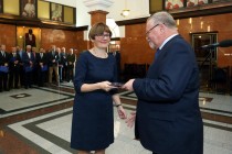 Nominacje i pożegnania - uroczystość w Collegium Maximum UMK (28.09.2017) [fot. Andrzej Romański]