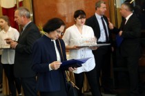 Nominacje i pożegnania - uroczystość w Collegium Maximum UMK (28.09.2017) [fot. Andrzej Romański]