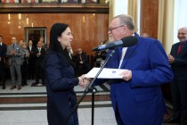 Uroczyste wręczenie nagród za stypendia naukowe i osiągnięcia (Collegium Maximum UMK, 29.09.2017) [fot. Andrzej Romański]