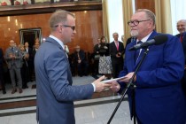 Uroczyste wręczenie nagród za stypendia naukowe i osiągnięcia (Collegium Maximum UMK, 29.09.2017) [fot. Andrzej Romański]