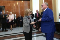 Uroczyste wręczenie nagród za stypendia naukowe i osiągnięcia (Collegium Maximum UMK, 29.09.2017) [fot. Andrzej Romański]