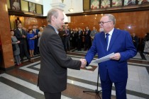 Uroczyste wręczenie nagród za stypendia naukowe i osiągnięcia (Collegium Maximum UMK, 29.09.2017) [fot. Andrzej Romański]