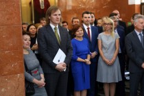 Uroczyste wręczenie nagród za stypendia naukowe i osiągnięcia (Collegium Maximum UMK, 29.09.2017) [fot. Andrzej Romański]