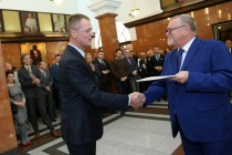 Uroczyste wręczenie nagród za stypendia naukowe i osiągnięcia (Collegium Maximum UMK, 29.09.2017) [fot. Andrzej Romański]