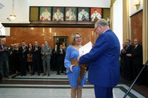 Uroczyste wręczenie nagród za stypendia naukowe i osiągnięcia (Collegium Maximum UMK, 29.09.2017) [fot. Andrzej Romański]