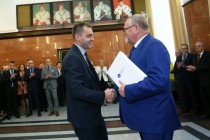 Uroczyste wręczenie nagród za stypendia naukowe i osiągnięcia (Collegium Maximum UMK, 29.09.2017) [fot. Andrzej Romański]